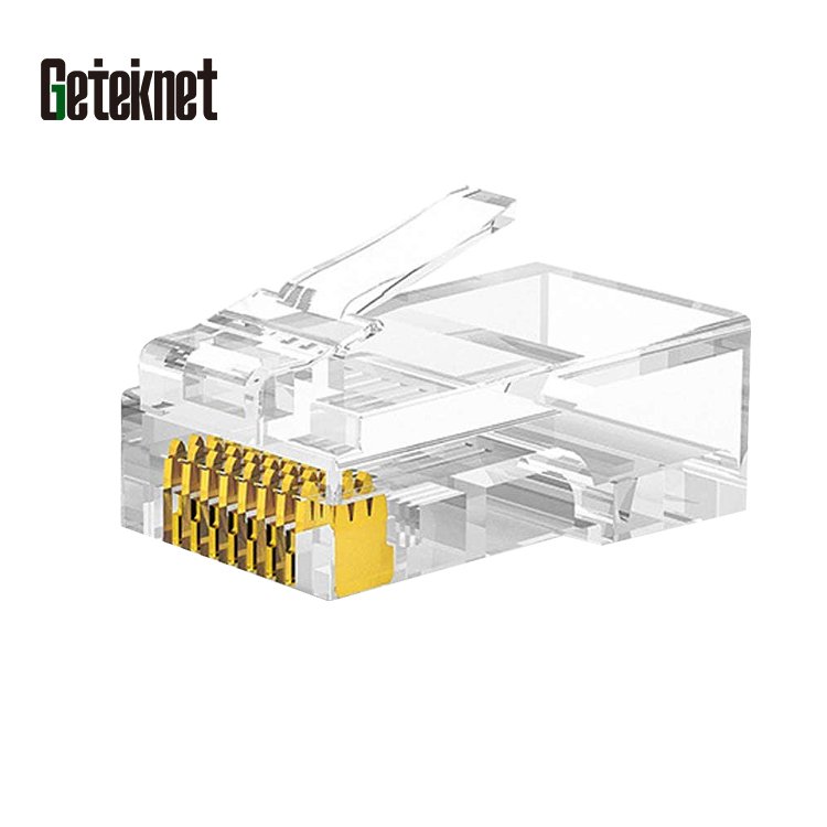 GETEKnet Ethernet Modular Connector Plug utp 8p8c Cat6 Cat5e RJ45 pass through cat5 RJ 45 Connector