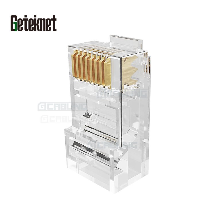 GETEKnet Ethernet Modular Connector Plug utp 8p8c Cat6 Cat5e RJ45 pass through cat5 RJ 45 Connector