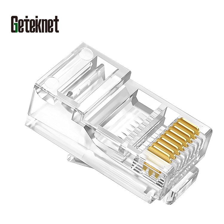 GETEKnet Ethernet Modular Connector Plug utp 8p8c Cat6 Cat5e RJ45 pass through cat5 RJ 45 Connector