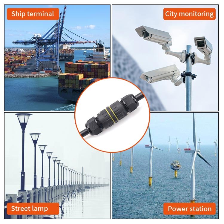5pin I Type 1 In 2 Out Professional Led Outdoor Waterproof Cable Connector Power Lock Connector