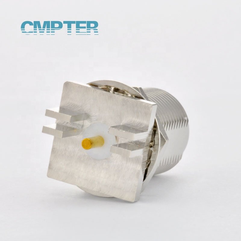 6GHz N Bulkhead Female jack rf coaxial connectors, Edge Mount for PCB board