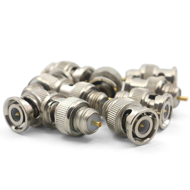 BNC-002 Waterproof BNC connector male straight injection molding gold plated for cable