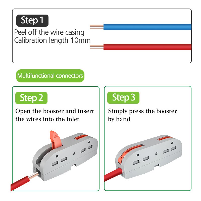 hot products Wholesale Transparent 32A 250V PCT-223 Fast Quick Wire Connectors SPL Universal Compact Cable Electrical Connector
