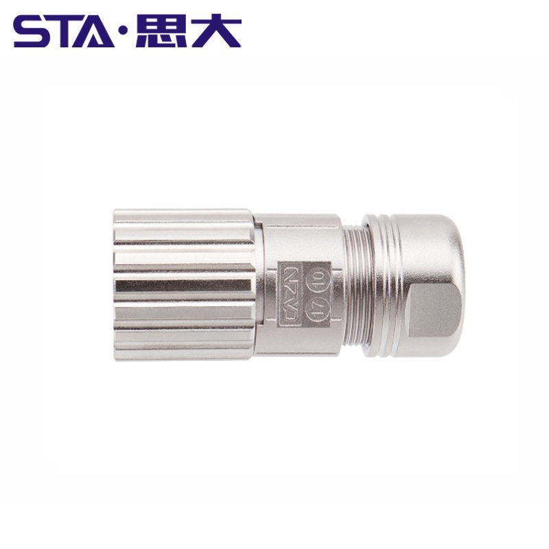 M23 Cable Connector Male Straight IP67 6 7 9 12 17 Pins Motion Control Plug M23 Metal Circular Connectors Crimp Contact