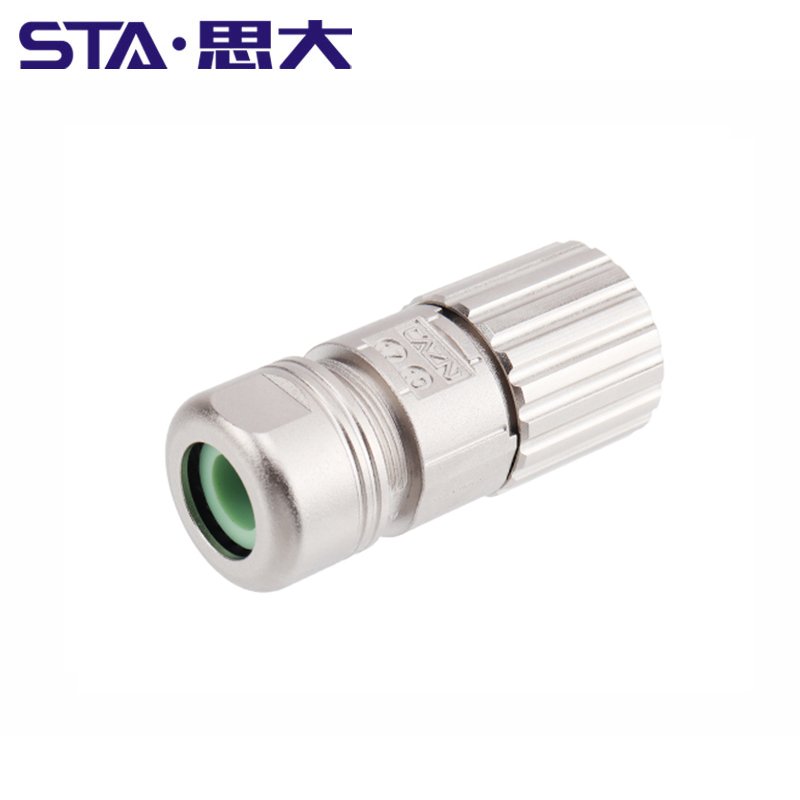M23 Cable Connector Male Straight IP67 6 7 9 12 17 Pins Motion Control Plug M23 Metal Circular Connectors Crimp Contact