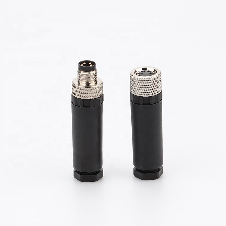 M8 waterproof ip67 aviation plug 3 4 5 6 8 pin straight male female connector pg7