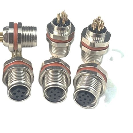 M8 3P 4P sensor connector elbow pins M8 right angled PCB connectors