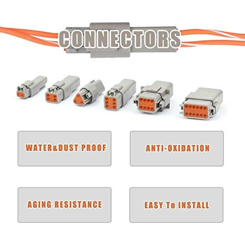 JRready Deutsch 2,3,4,6,8,12 Pin DT Connector Kit with JRD-HDT-48 Crimping tool
