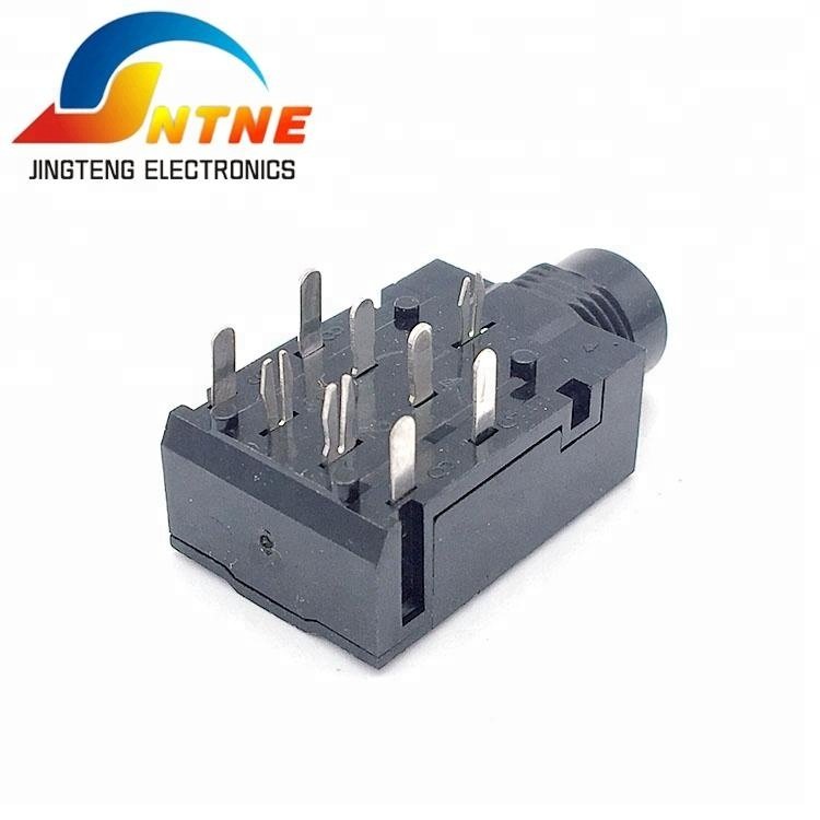 Stereo Pcb Mount 6.35 auto sound socket High Quality microphone connector 6.35mm PJ-606A Stereo output Guitar Amp speaker