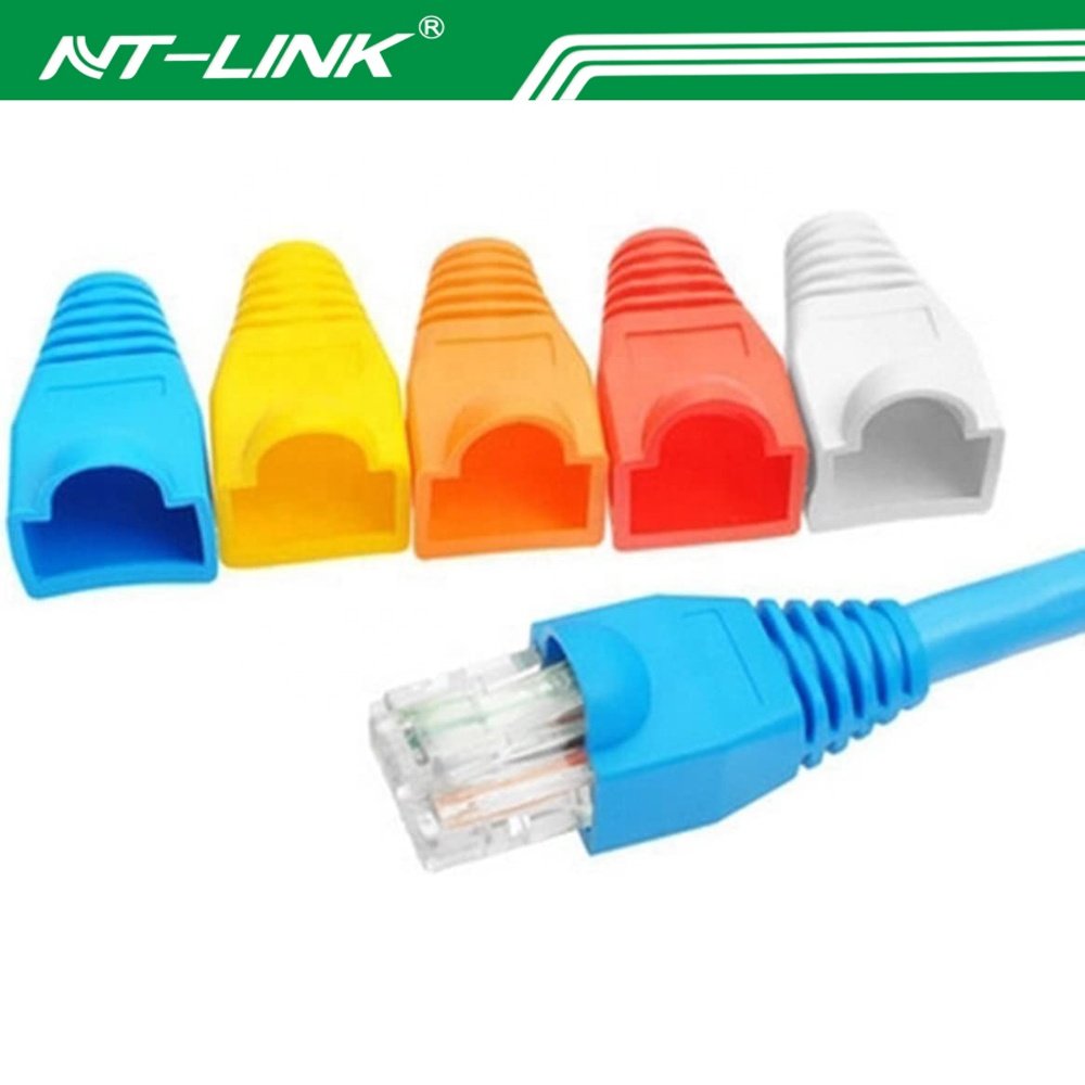 NT-LINK CAT5e/6 Ethernet Lan Network Cable RJ45 Male Plug Connector Strain Relief Boot