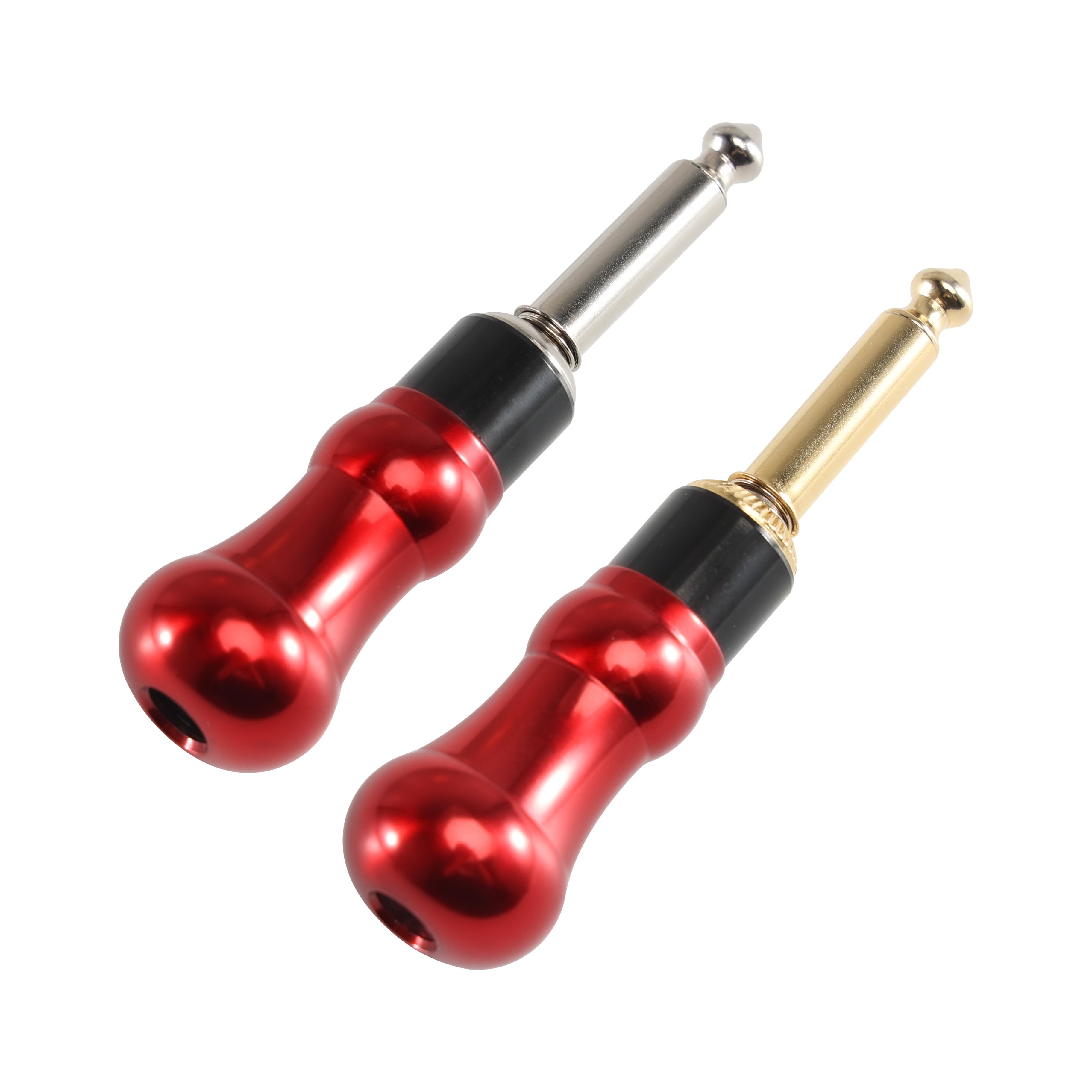 New Design Red 1/4 6.35mm Audio Mute Silent Mono TS Guitar Plug Jack Connector