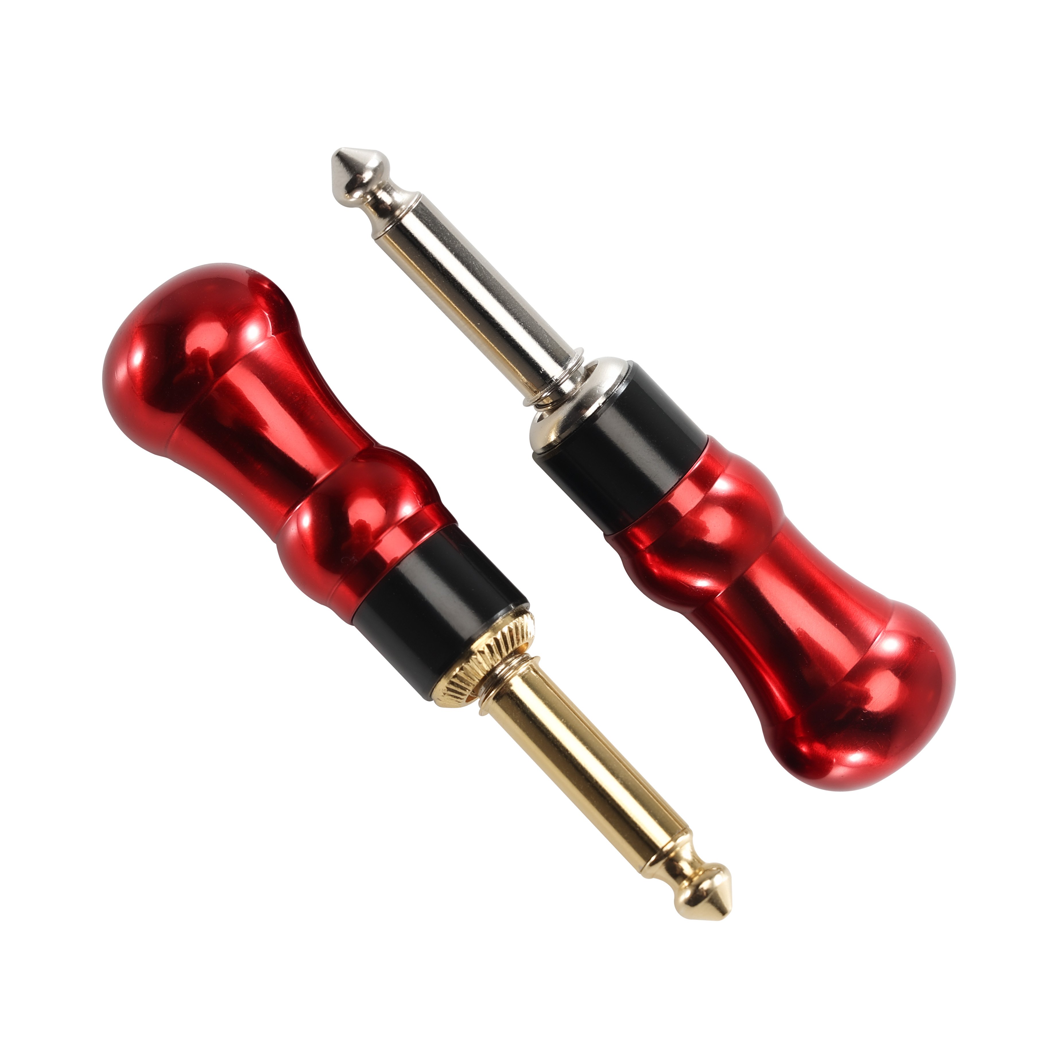 New Design Red 1/4 6.35mm Audio Mute Silent Mono TS Guitar Plug Jack Connector