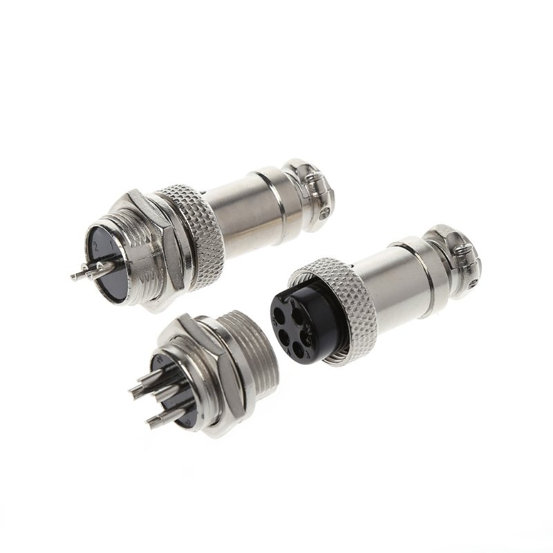 GX12/GX16/GX20 Aviation Plug Male+Female Wire Panel Metal Connector 2/3/4/5/6/7/8/9/10/12/14/15Pin Connector Socket Plug