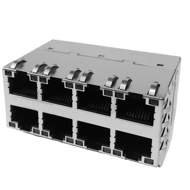 China Network Interface Module Rj45 Dual Port Network Jack Connector Communication Connector