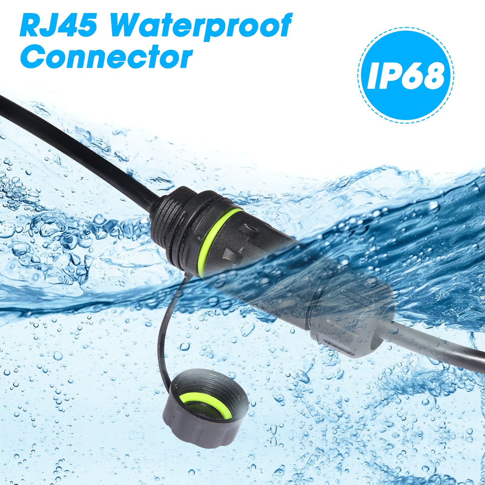 PRADYKOO M20 Network RJ45 8P IP68 CAT6 Waterproof connector Zinc Alloy Panel Type connector With Cable For Secure Connectivity
