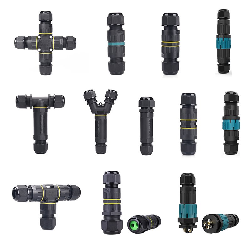 E-Weichat M20T Type 3/4 Pin Plastic Screw Fixing Led Strip Lighting Electrical IP68 Waterproof Cable Connector