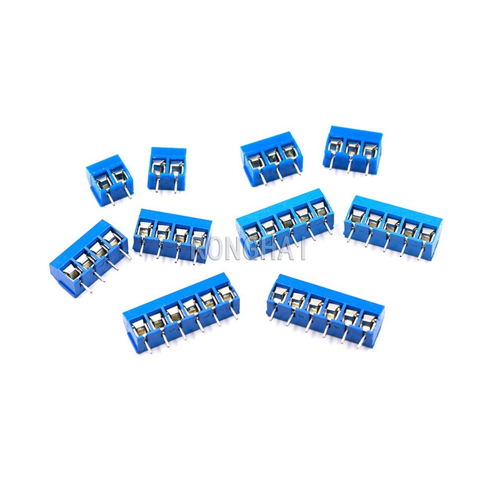 KF301 - 2P 3P 4P 5P 6P 7P 8P 9P 10P 5.0mm 5.08mm Pitch Straight Pin Cross Slotted Screw Spliceable PCB Terminal Connector Block