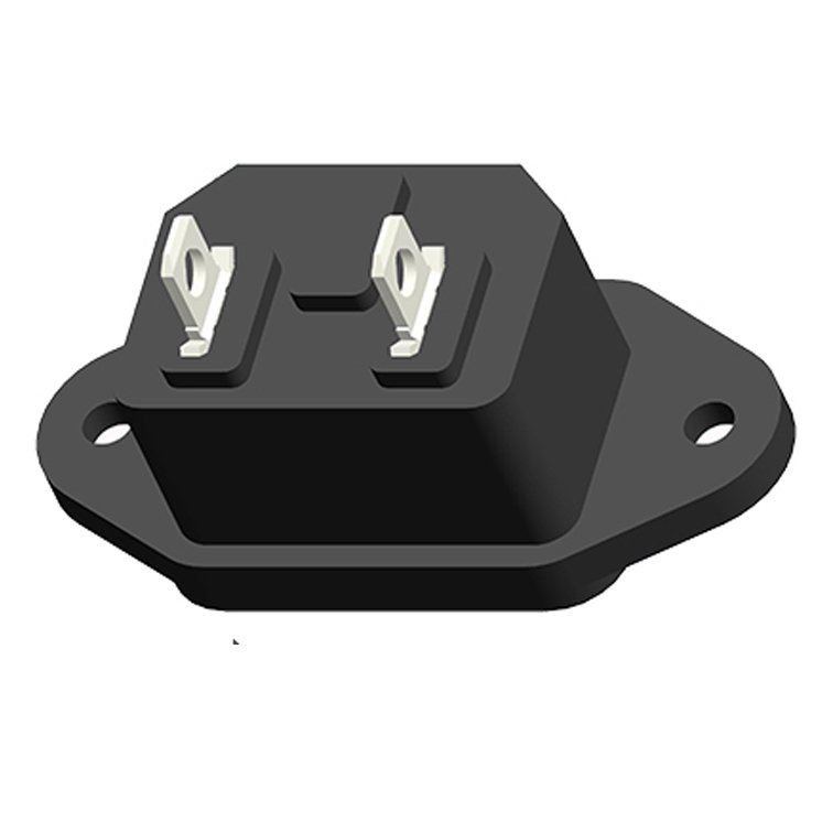 KC UL ENEC VDE C18 IEC60320 appliance inlet 2 pins/ terminal socket connector snap/screw UL94-V0