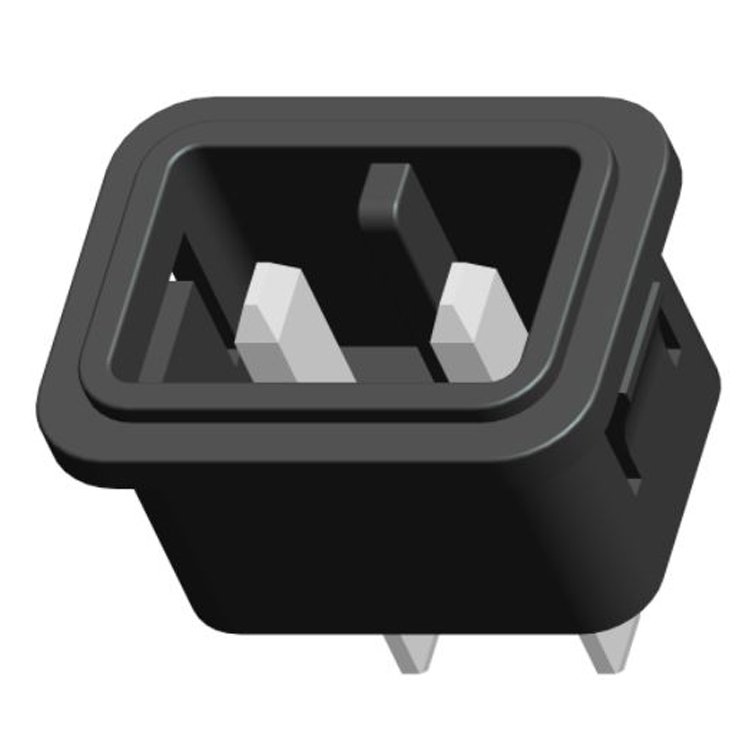 KC UL ENEC VDE C18 IEC60320 appliance inlet 2 pins/ terminal socket connector snap/screw UL94-V0