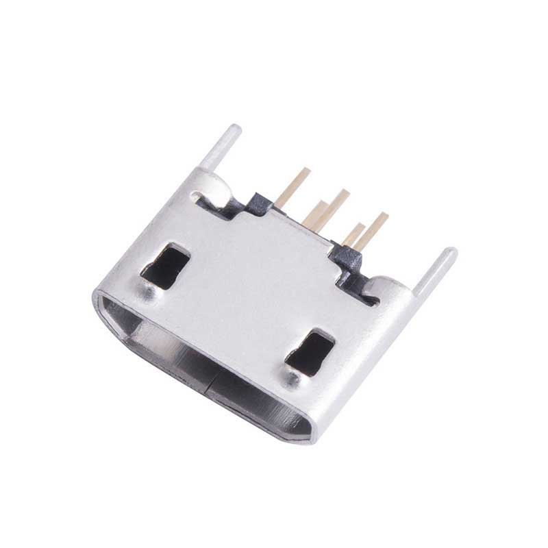 Micro 5P female connector 5.9mm pitch Mini usb female connector Vertical 180 degrees dip USB charging port