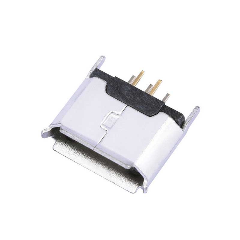 Micro 5P female connector 5.9mm pitch Mini usb female connector Vertical 180 degrees dip USB charging port