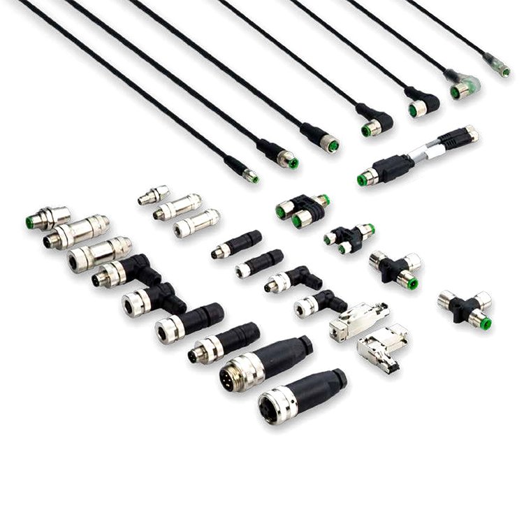 M12 IP67 connector 4pin 5pin male circle connectors without waterproof dc electric cable power jack pin connector