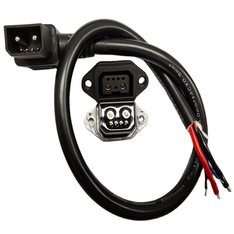 Factory Wholesale Electric Bike RC Battery Connector 5G FB3003 2+4 with Dust Cover Charger Plug Black Power Battery XLR Female