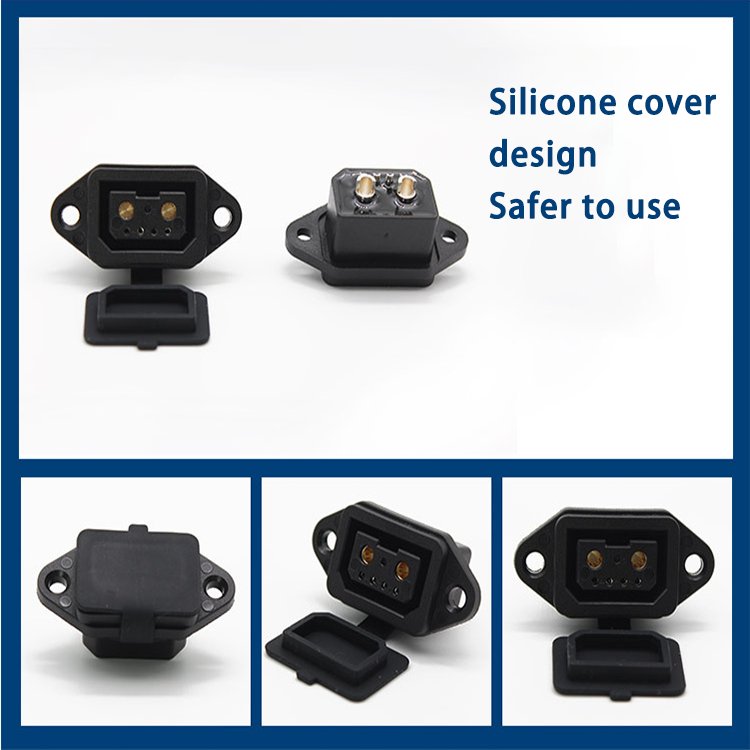 Factory Wholesale Electric Bike RC Battery Connector 5G FB3003 2+4 with Dust Cover Charger Plug Black Power Battery XLR Female