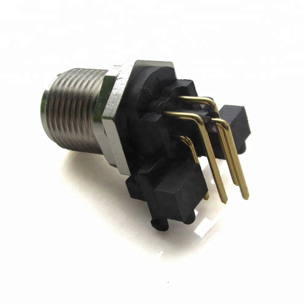m12 circular connector right angled ip67 pcb 5 pin waterproof connector