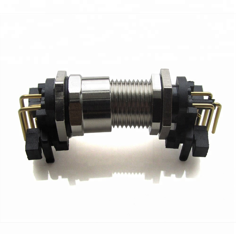 m12 circular connector right angled ip67 pcb 5 pin waterproof connector