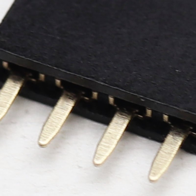 High quality custom spacing 2.54mm positions 02-40pins single female height 7.1mm gold plated pin female header pcb connectors