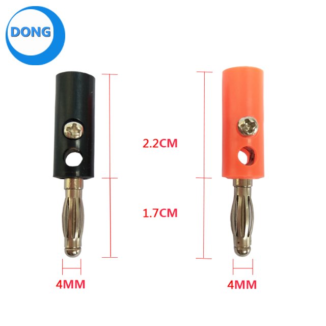 4mm Bullet Connector Banana and Tip Jack for Power Amplifier Speaker with Fixing Screws