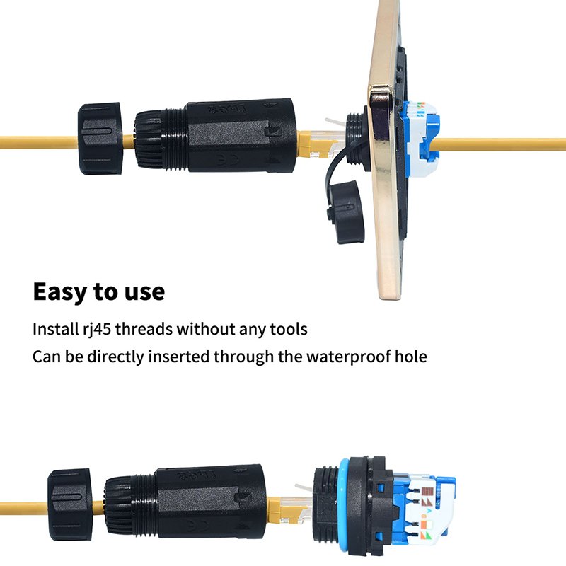 YXY RJ45 connector CAT5E keystone jack IP68 waterproof connector for Internet