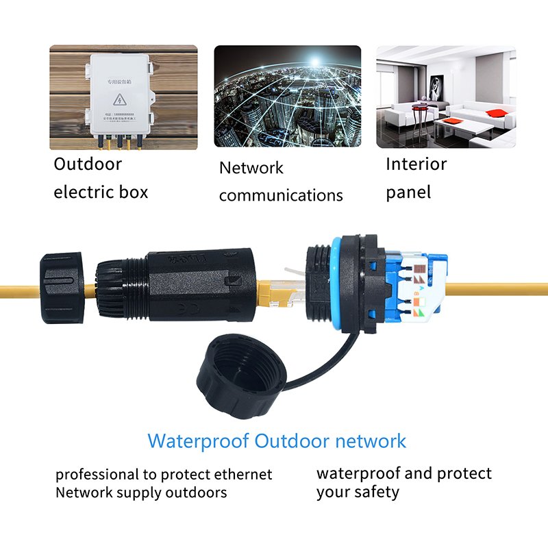 YXY RJ45 connector CAT5E keystone jack IP68 waterproof connector for Internet