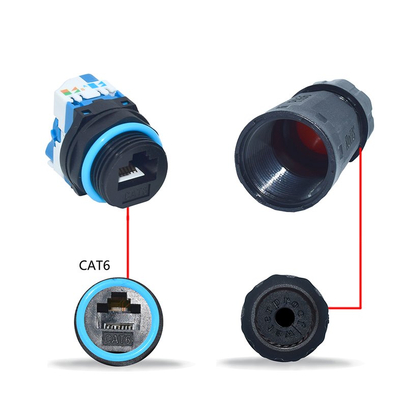 YXY RJ45 connector CAT5E keystone jack IP68 waterproof connector for Internet