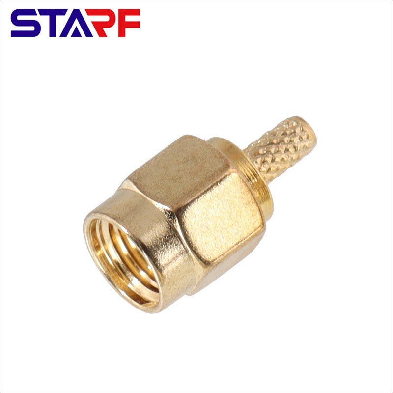 RF Connector Male RPSMA Reverse polarity SMA Straight Crimp Plug Connector RG316 RG174 LMR200