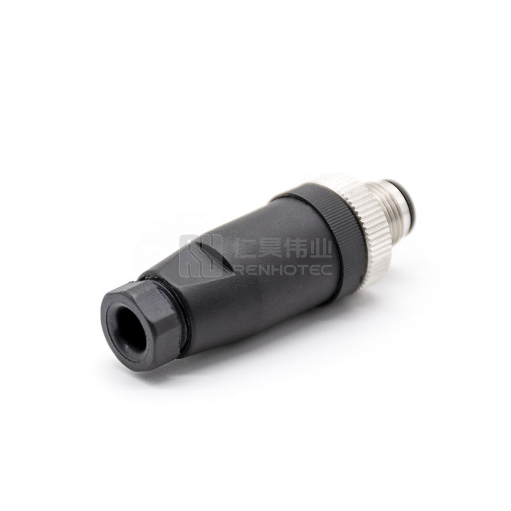 M12 4 Pin Connector M12 Field Plug Male Straight Cable Plug