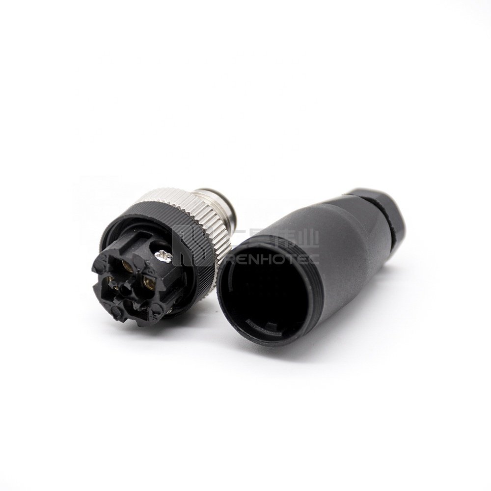 M12 4 Pin Connector M12 Field Plug Male Straight Cable Plug
