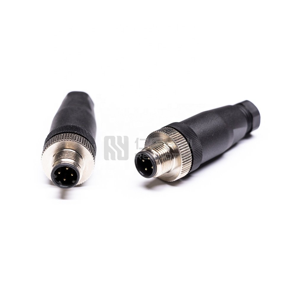 M12 4 Pin Connector M12 Field Plug Male Straight Cable Plug