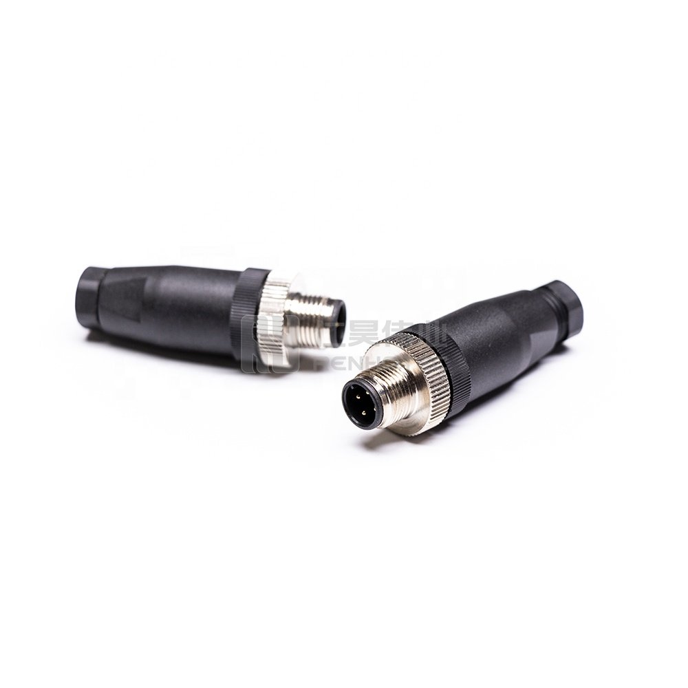 M12 4 Pin Connector M12 Field Plug Male Straight Cable Plug