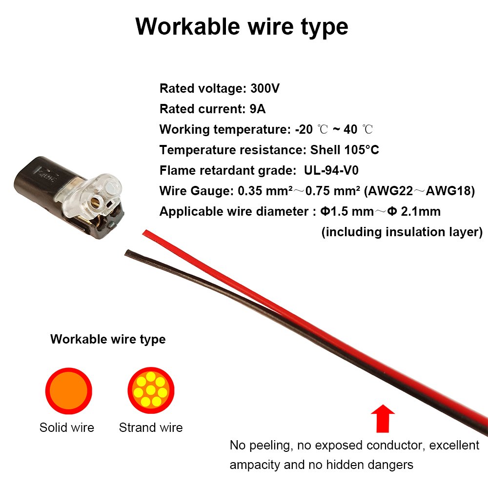 Pluggable Wire Connectors Pin 2 Way Universal Compact wiringTerminals Double Wire Plug-in Connector For model railroad wiring