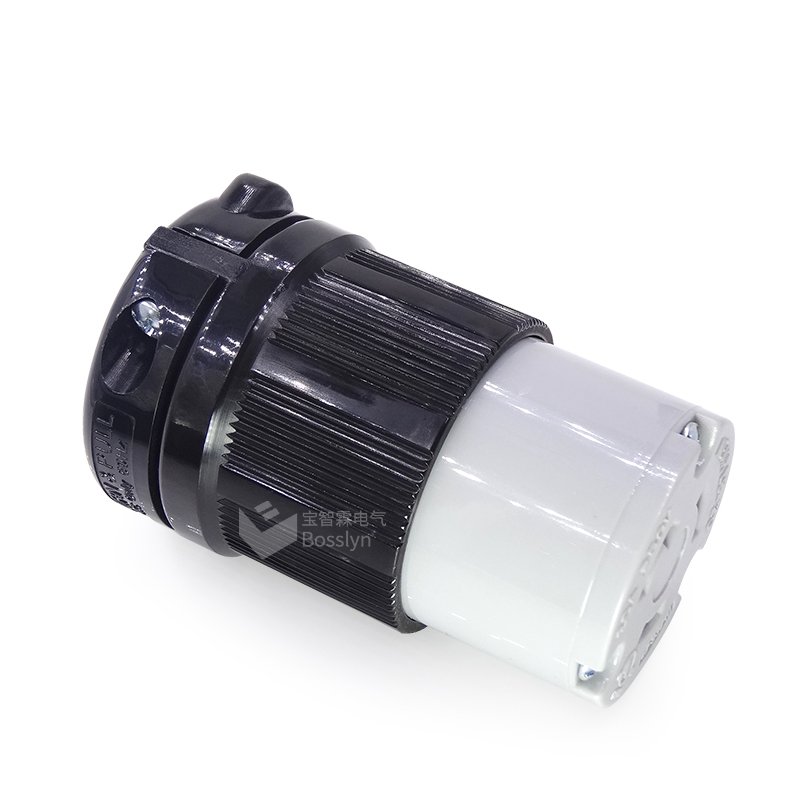 L6-20R Grounding Locking Connector, 20A 250V AC, 2 Pole 3 Wire, cUL Listed, NEMA L6-20