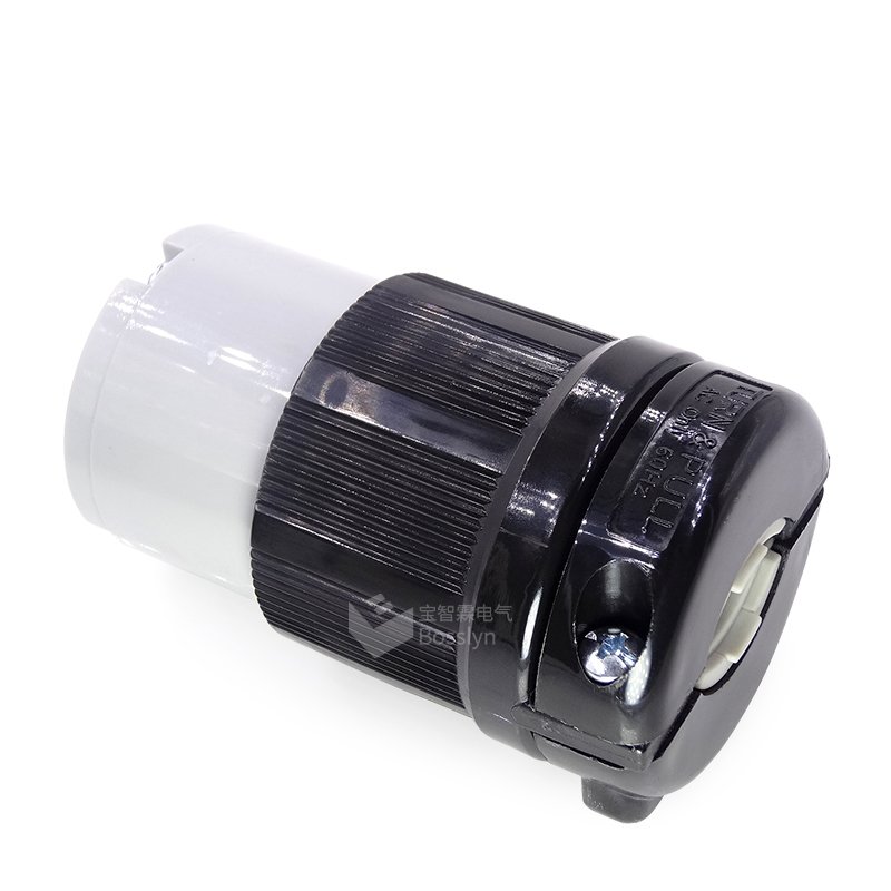 L6-20R Grounding Locking Connector, 20A 250V AC, 2 Pole 3 Wire, cUL Listed, NEMA L6-20