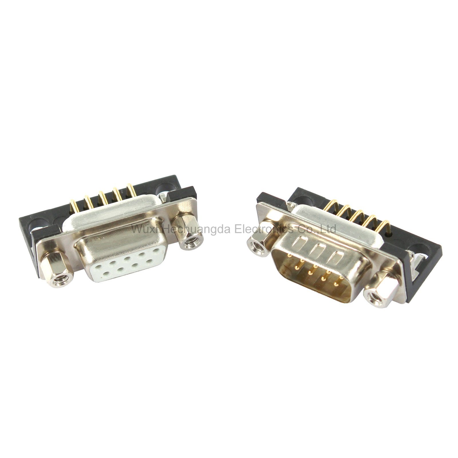 Black DR9 90-degree Curved Needle Male female Connector Serial Port RS232 Connector 9Pin DR9 connector
