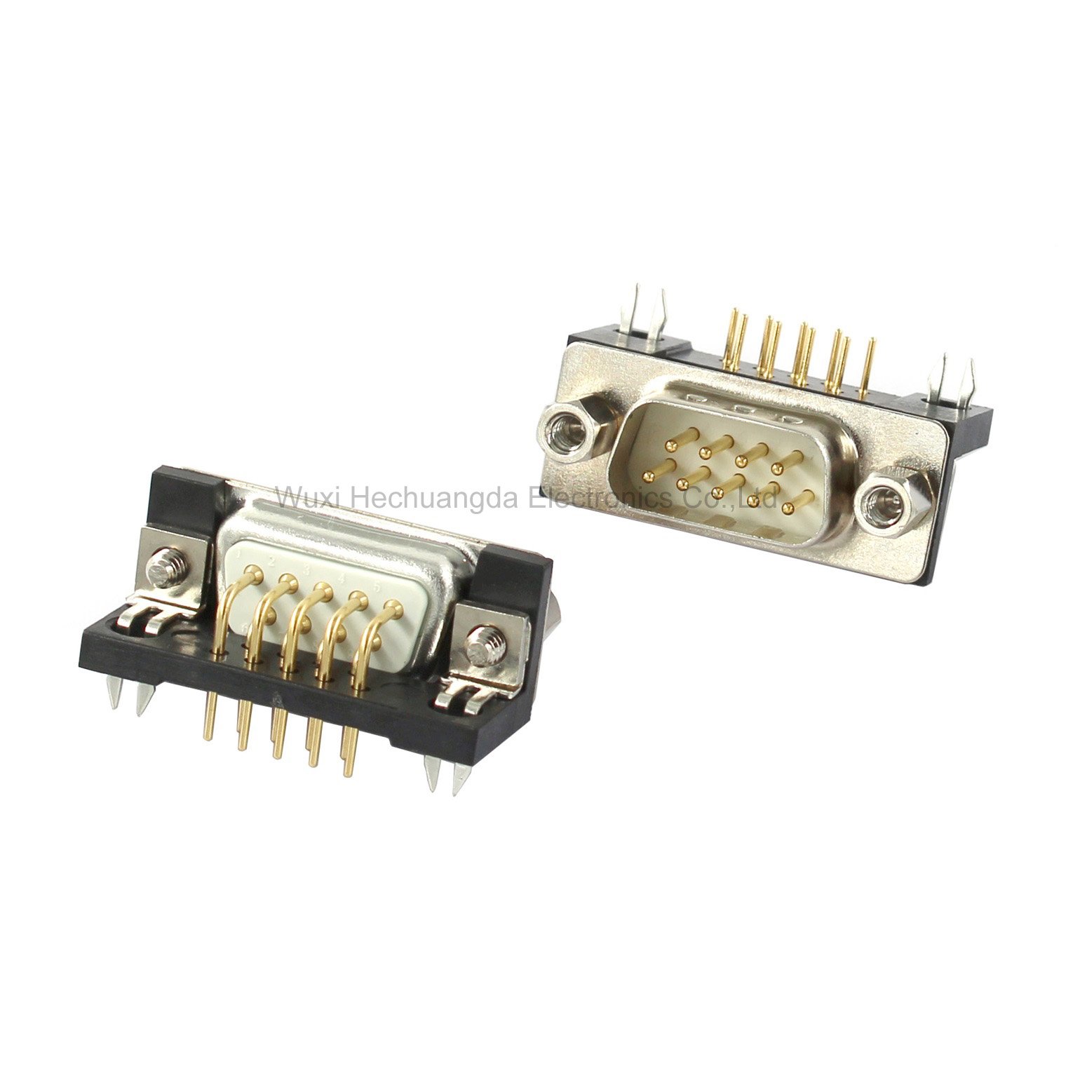 Black DR9 90-degree Curved Needle Male female Connector Serial Port RS232 Connector 9Pin DR9 connector