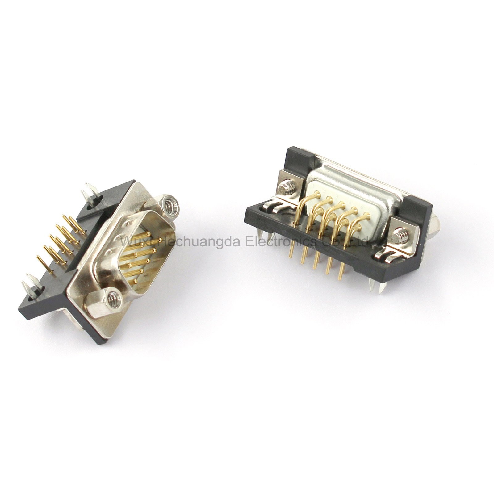 Black DR9 90-degree Curved Needle Male female Connector Serial Port RS232 Connector 9Pin DR9 connector