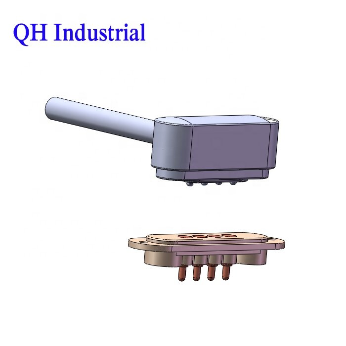 Ce Certificated Magnetic 4Pin Pogo Pin Power Connector for Mobile Phone