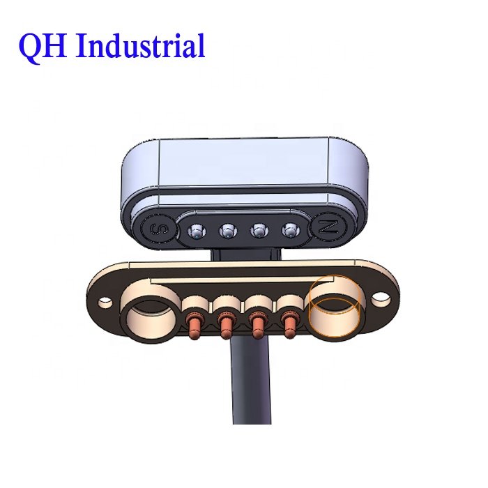 Ce Certificated Magnetic 4Pin Pogo Pin Power Connector for Mobile Phone
