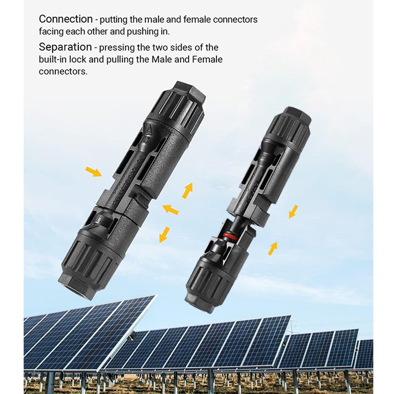 High quality IP67 Waterproof 1P Connectors with Spanners Solar Panel Cable Connectors Male/Female 1P connector solar