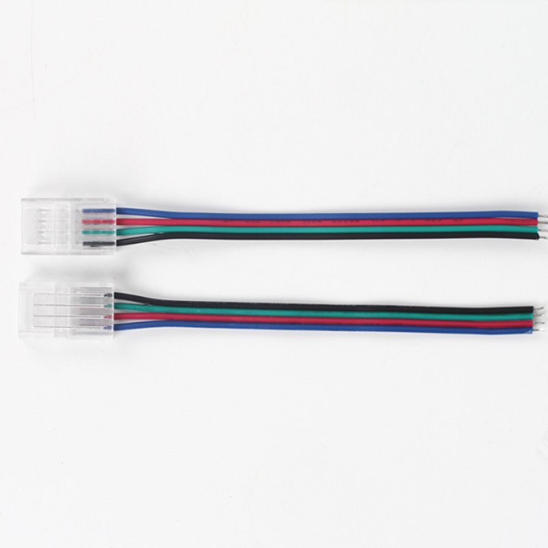 MA4P-10-1 Spot LED soft light strip crystal buckle connector 10mm RGB-4 pin board wiring (single head), single side outlet